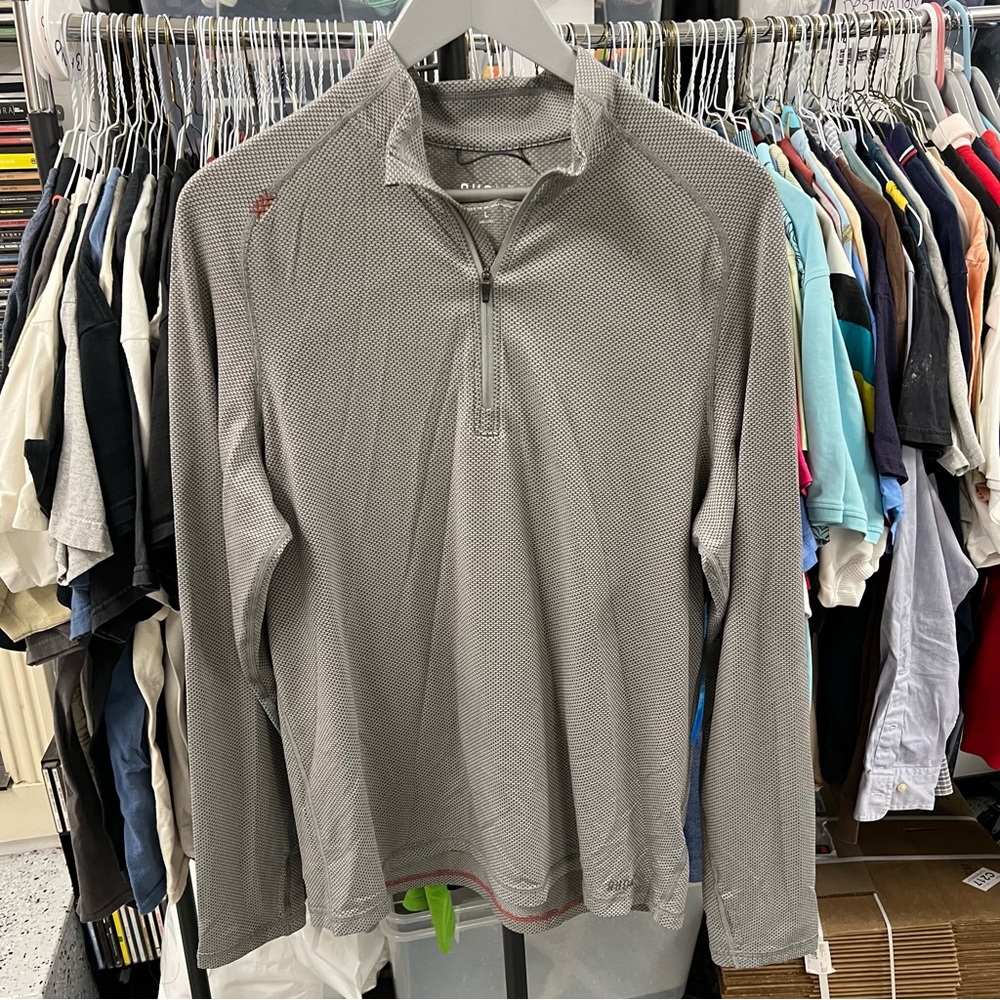 Rhone Quarter Zip Polartec Performance Stretch Pullover Large Mens Grey Golf